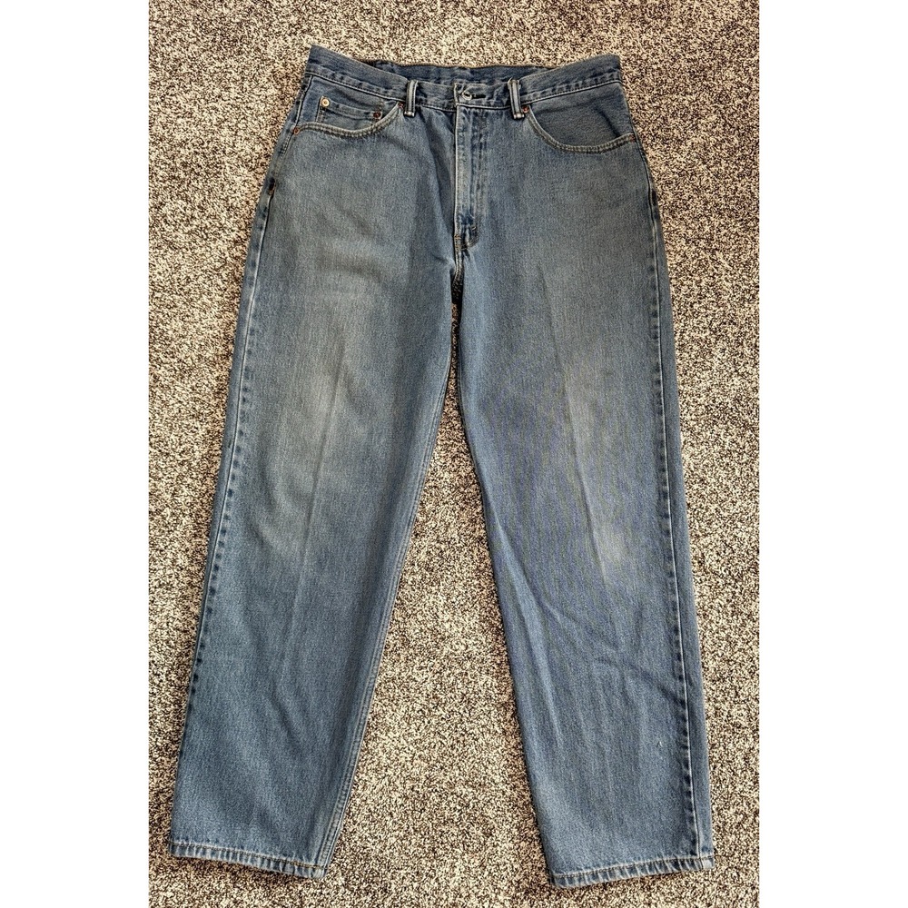 Levis 550 Jeans Mens 38x32 Blue Relaxed Fit Tapered Leg Denim Zip Fly Classic